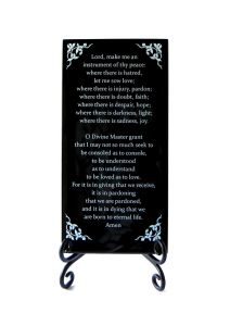 Glass Recovery Prayer Plaques with Easel